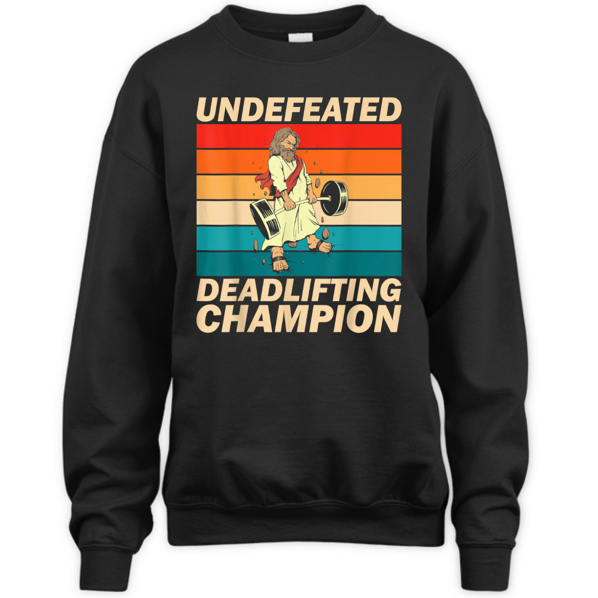 Funny Vintage Gym Christian T-Shirt Jesus The Ultimate Deadlifter