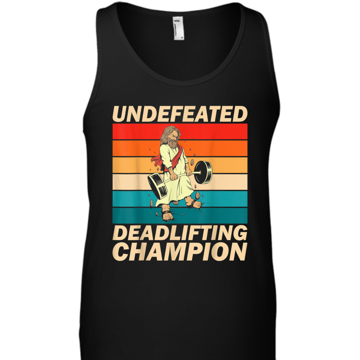 Funny Vintage Gym Christian T-Shirt Jesus The Ultimate Deadlifter