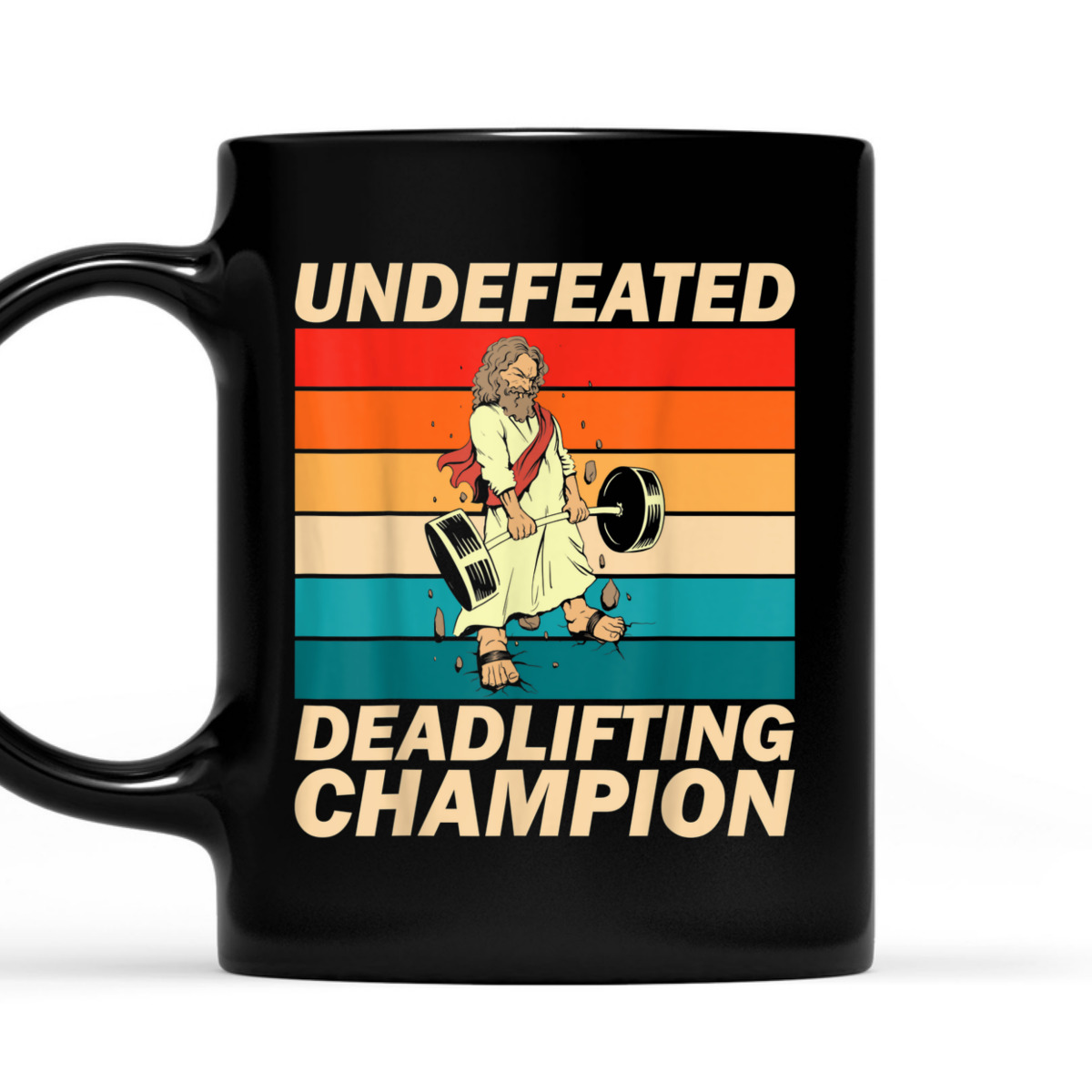 Funny Vintage Gym Christian T-Shirt Jesus The Ultimate Deadlifter