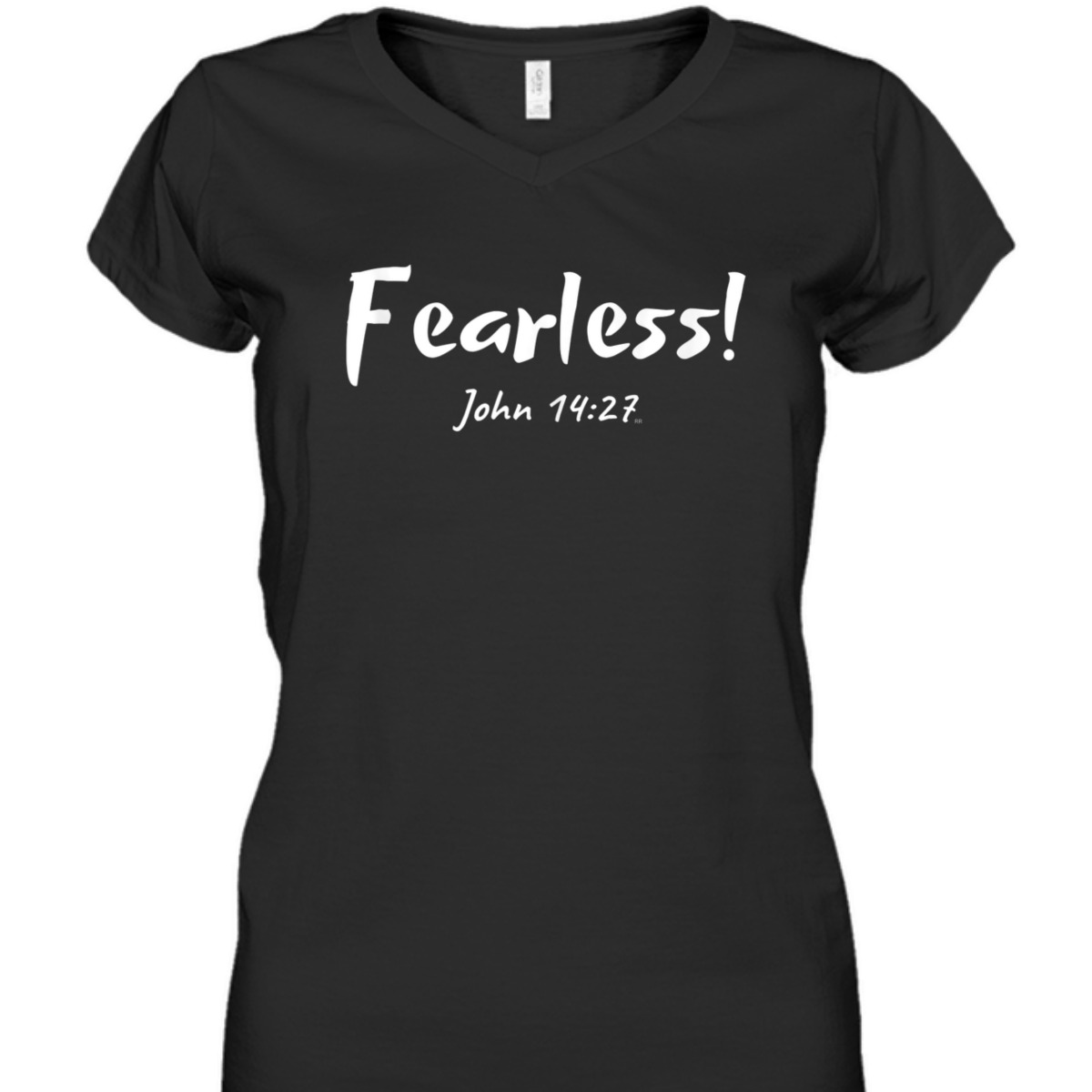 Christian Inspirational Bible Verse T-Shirt John 14:27 Fearless Christian Inspirational Bible Verse T-Shirt John 14:27 Fearless