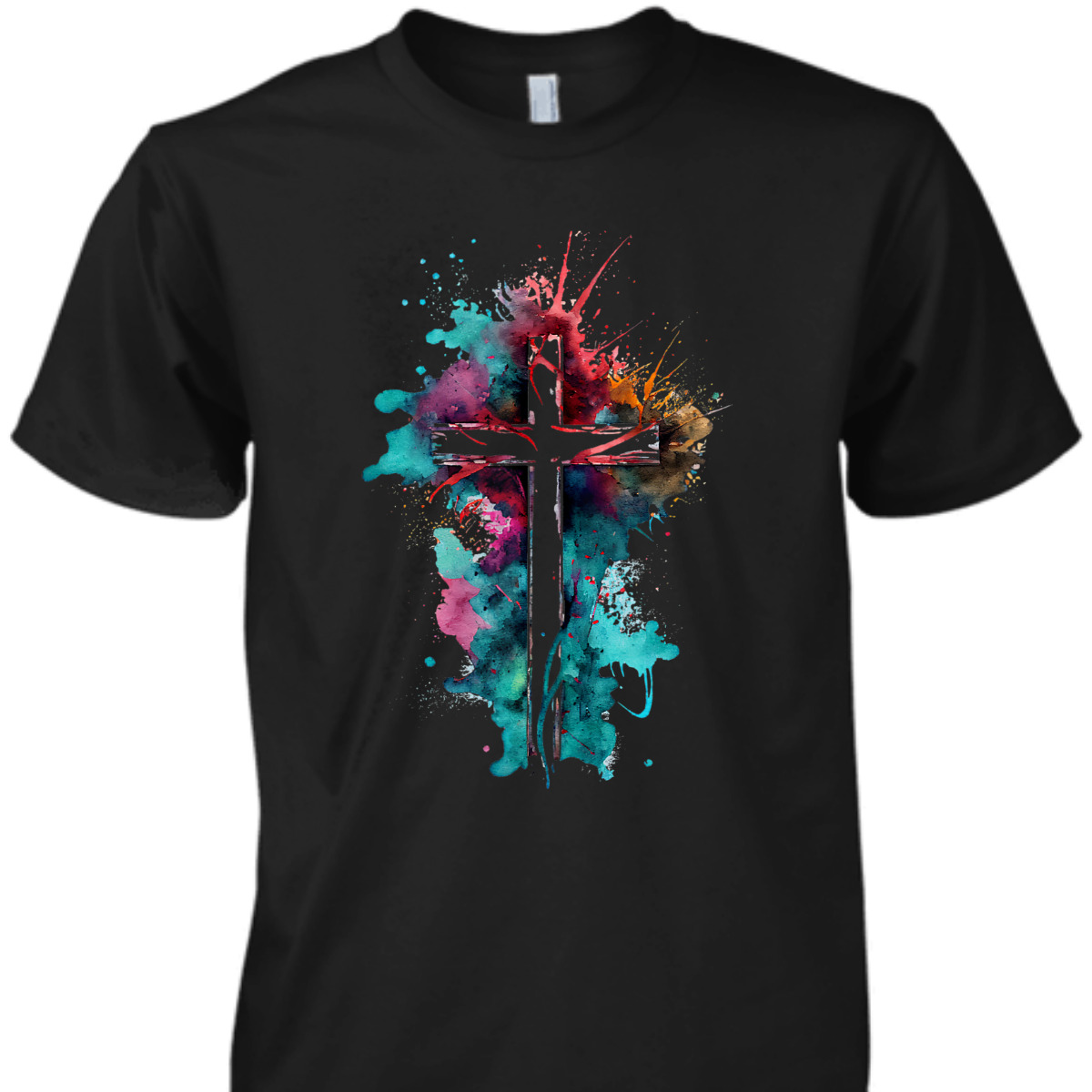 Christian Cross Watercolor Illustration Unique T-Shirt