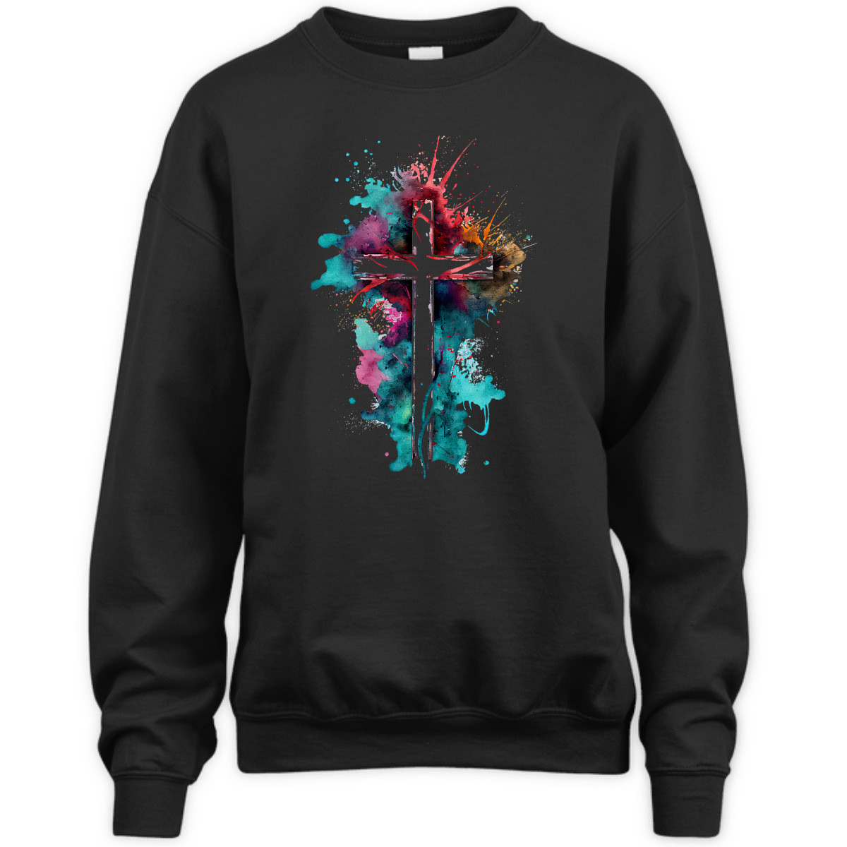 Christian Cross Watercolor Illustration Unique T-Shirt