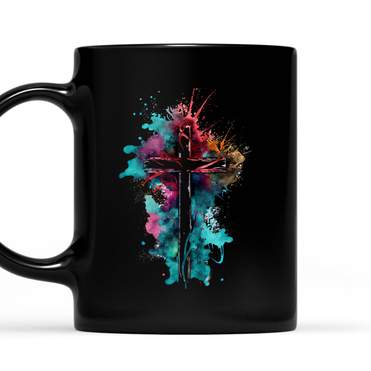 Christian Cross Watercolor Illustration Unique T-Shirt