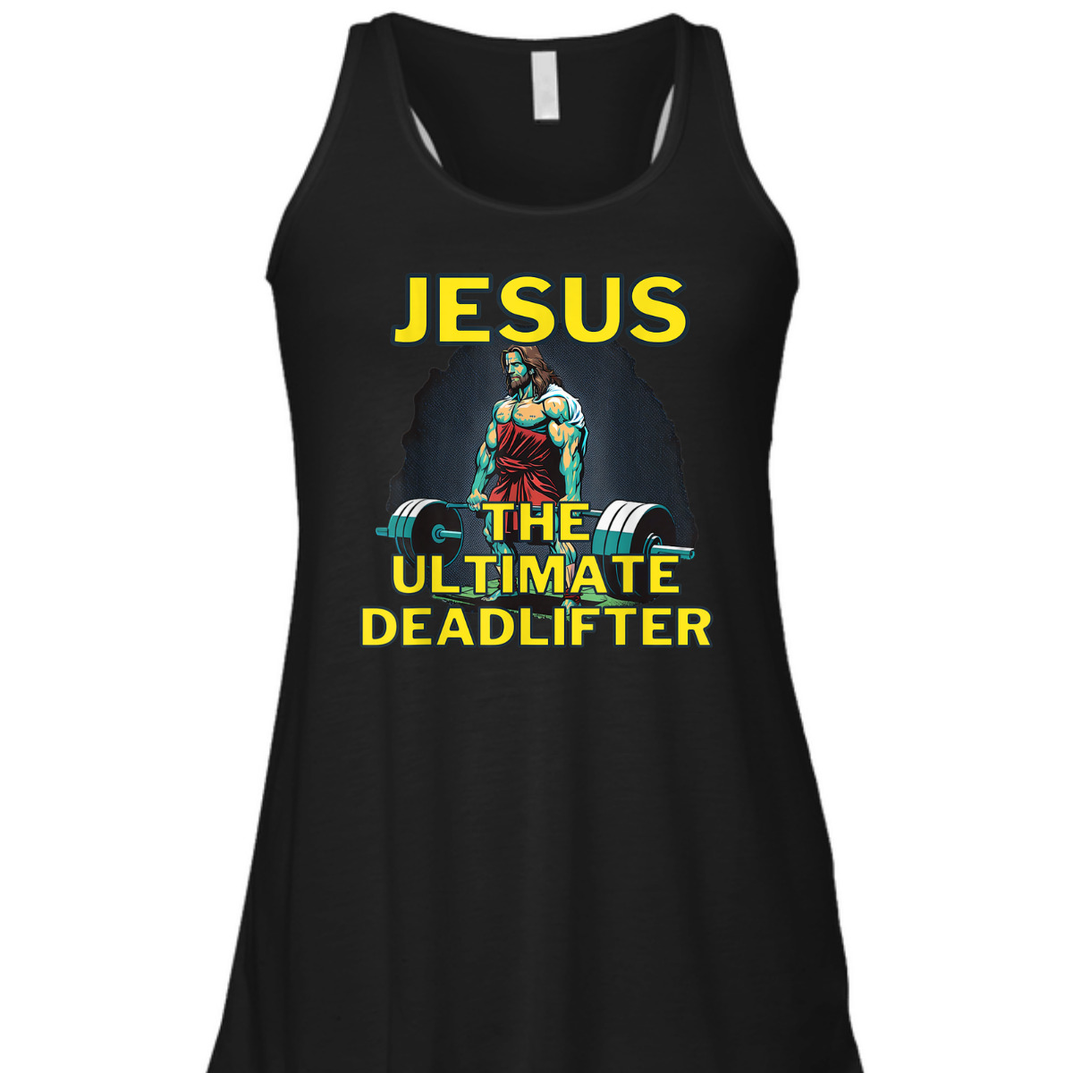 Jesus The Ultimate Deadlifter Funny Christian Gymer T-Shirt