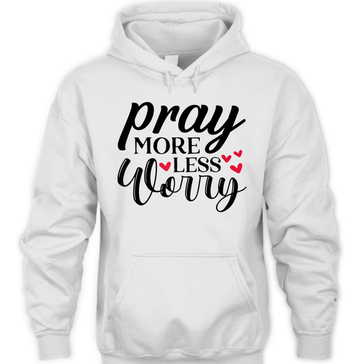 Cute Pray More Worry Less T-Shirt Inspirational Christian Faith Gift Cute Pray More Worry Less T-Shirt Inspirational Christian Faith Gift