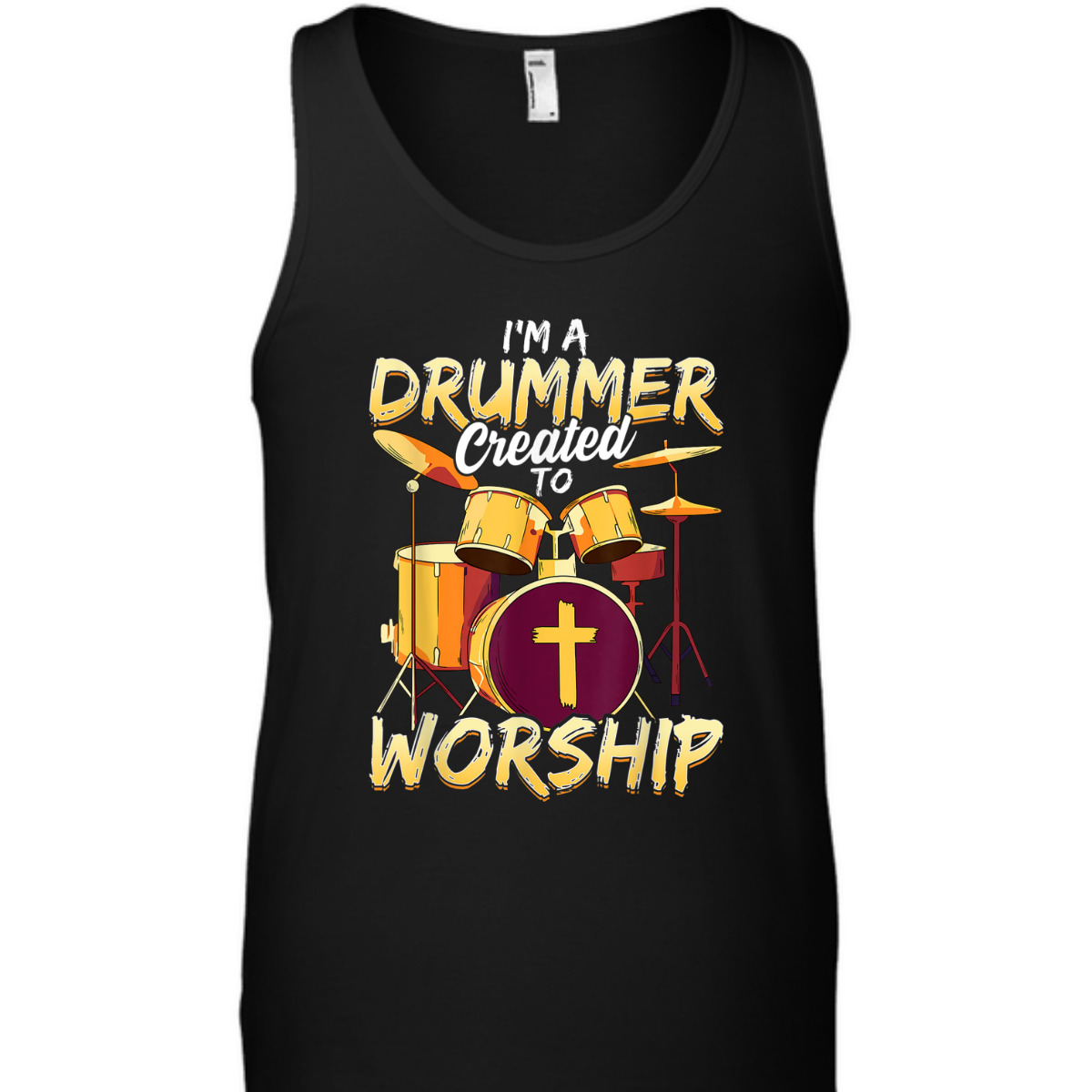 Christian Drummer T-Shirt I'm A Drummer Created To Worship Christian Drummer T-Shirt I'm A Drummer Created To Worship