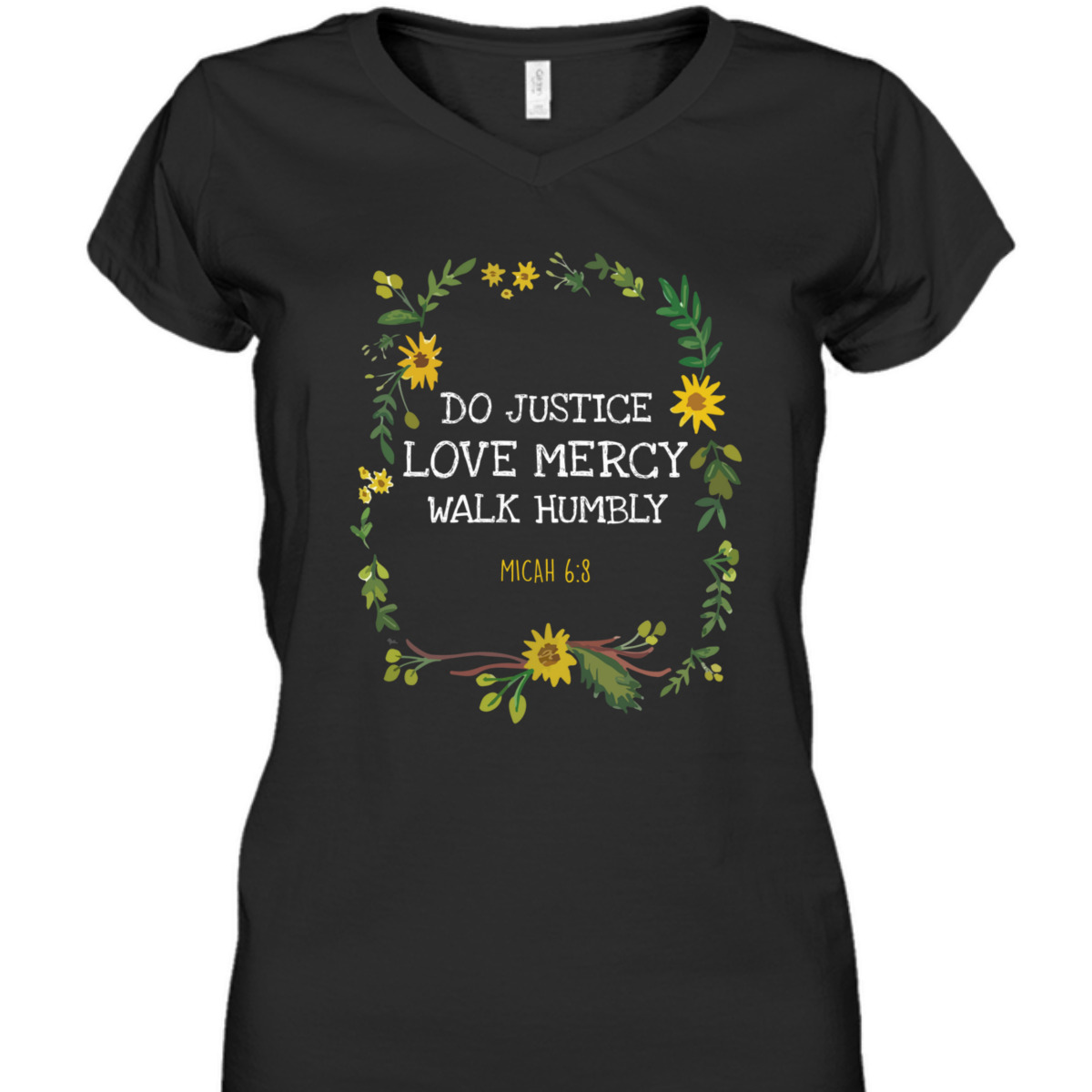 Do Justice Love Mercy Walk Humbly Micah 6:8 Christian Bible Verse T-Shirt