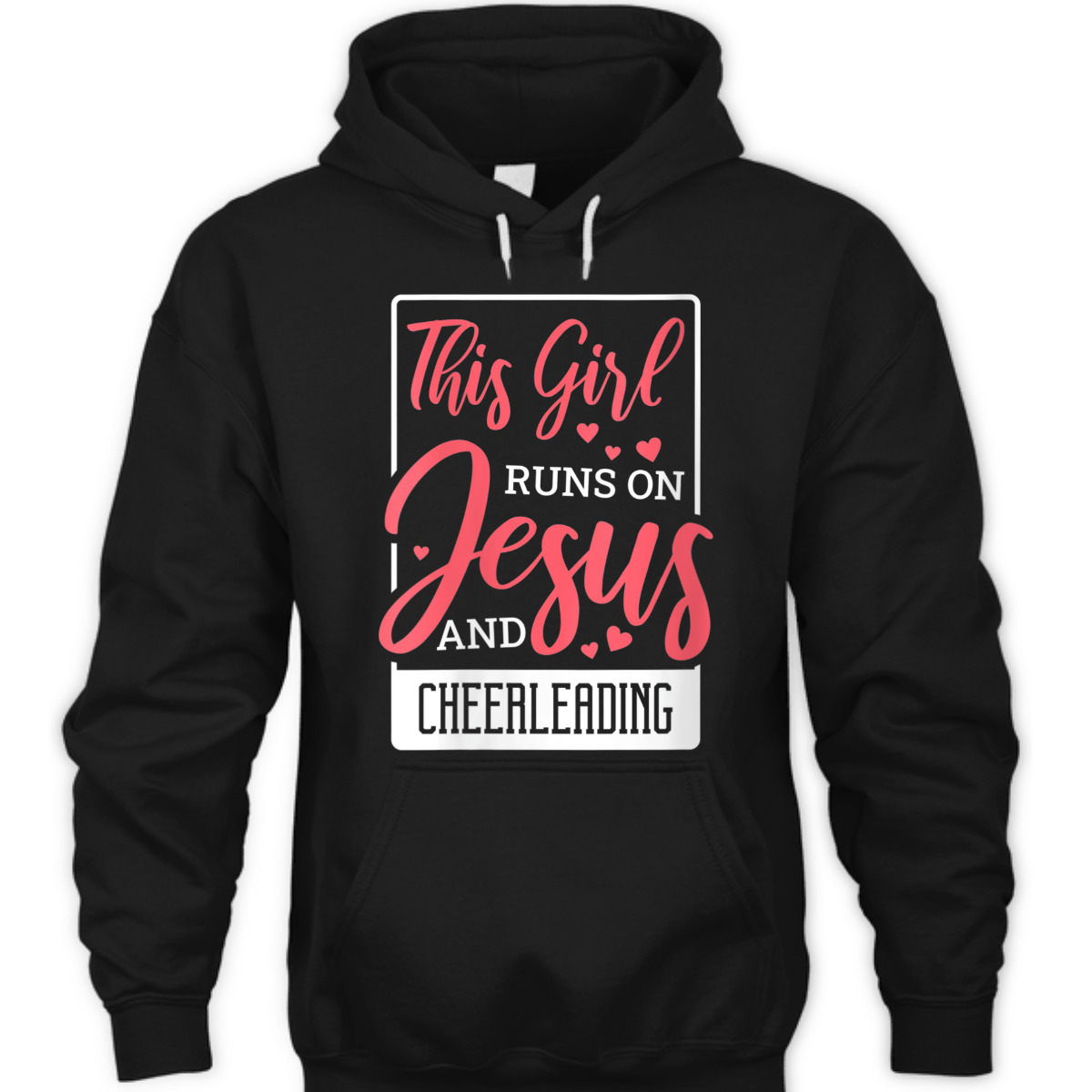 This Girl Runs On Jesus And Cheerleading Christian Cheerleader T-Shirt