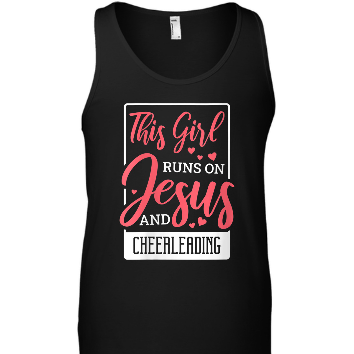 This Girl Runs On Jesus And Cheerleading Christian Cheerleader T-Shirt