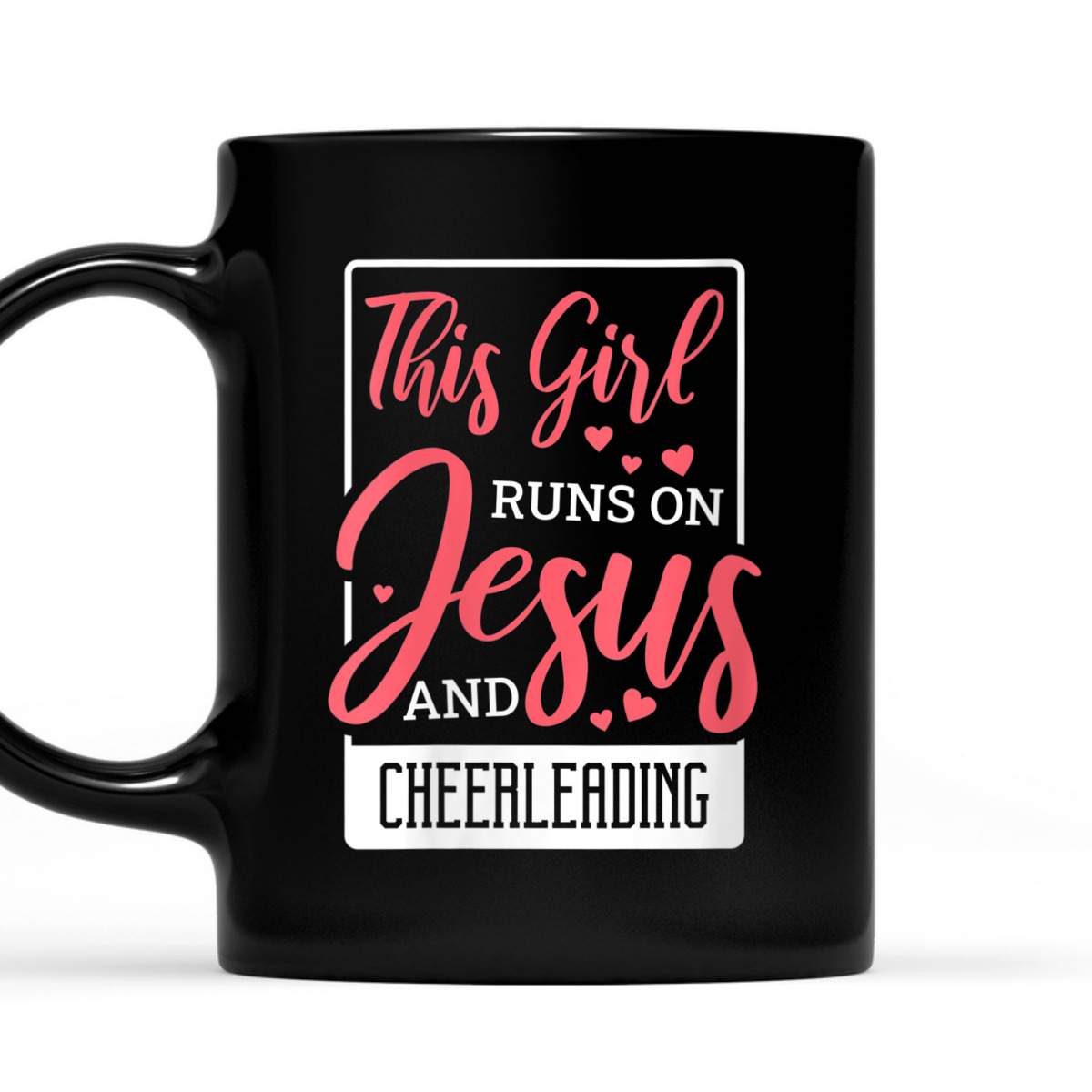 This Girl Runs On Jesus And Cheerleading Christian Cheerleader T-Shirt
