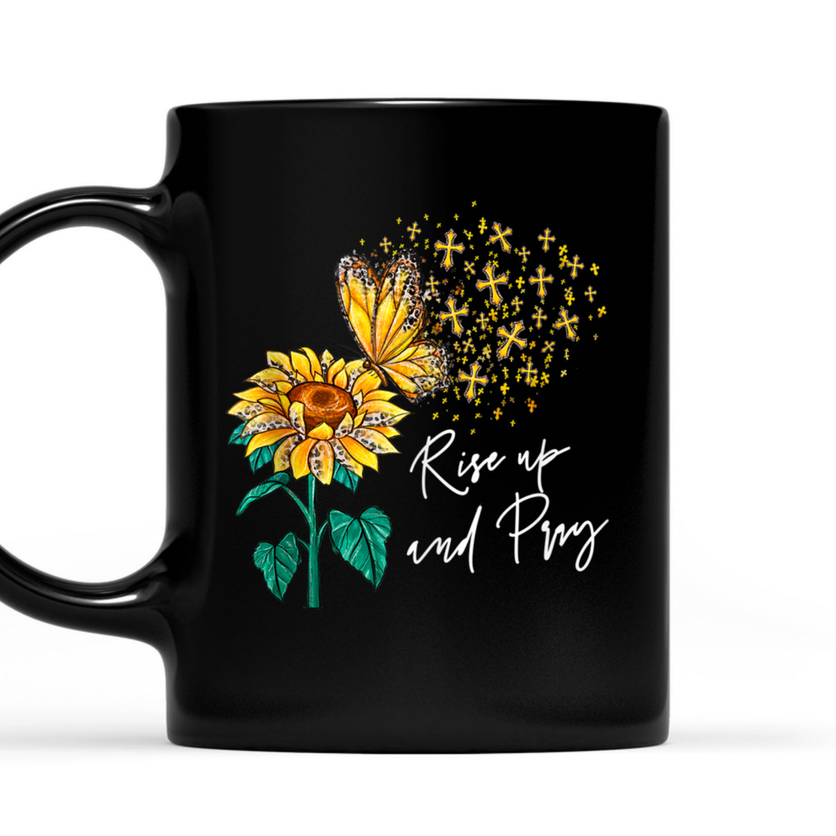 Rise Up And Pray Jesus T-Shirt Sunflower Christian Religious Cross Rise Up And Pray Jesus T-Shirt Sunflower Christian Religious Cross