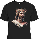Jesus Is King Of Kings Jesus Floral Crown Christian T-Shirt For Jesus Lovers Jesus Is King Of Kings Jesus Floral Crown Christian T-Shirt For Jesus Lovers