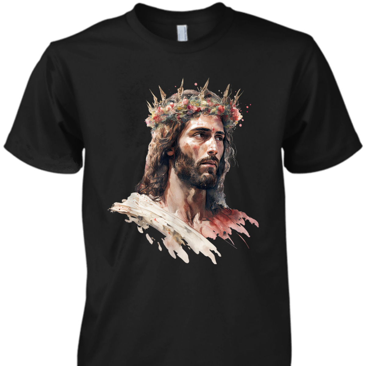 Jesus Is King Of Kings Jesus Floral Crown Christian T-Shirt For Jesus Lovers Jesus Is King Of Kings Jesus Floral Crown Christian T-Shirt For Jesus Lovers