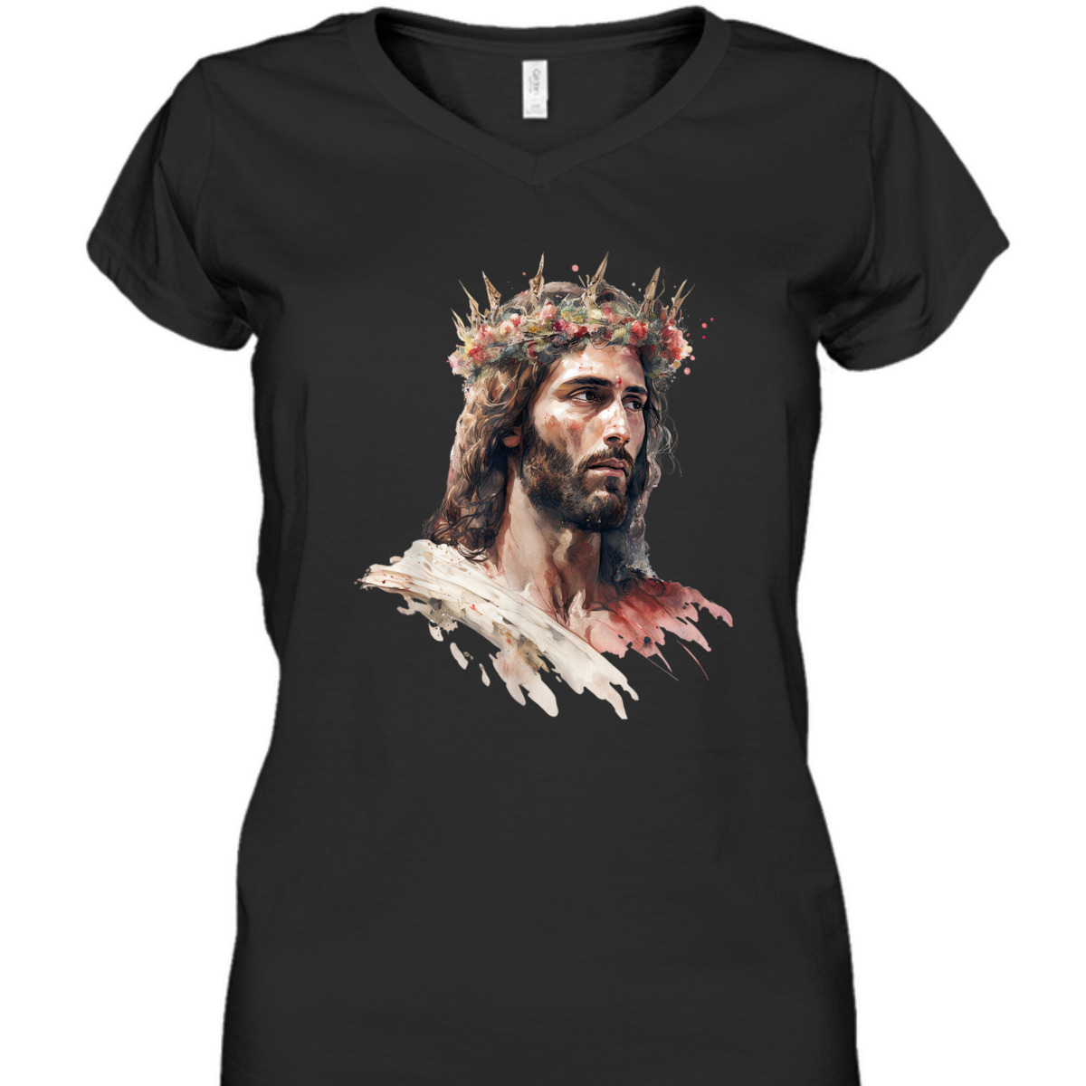 Jesus Is King Of Kings Jesus Floral Crown Christian T-Shirt For Jesus Lovers