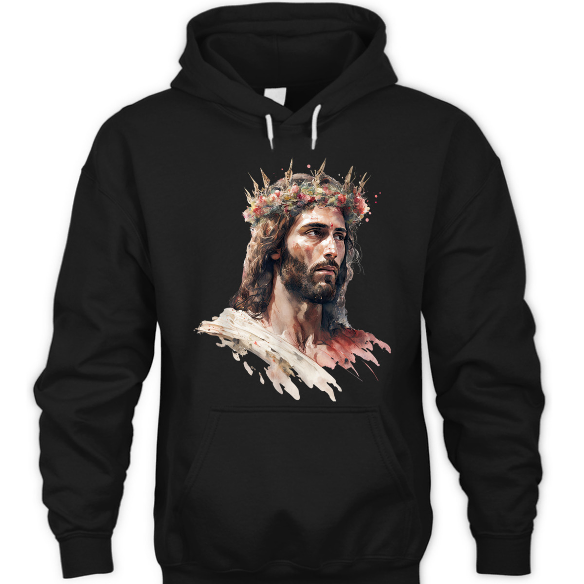 Jesus Is King Of Kings Jesus Floral Crown Christian T-Shirt For Jesus Lovers