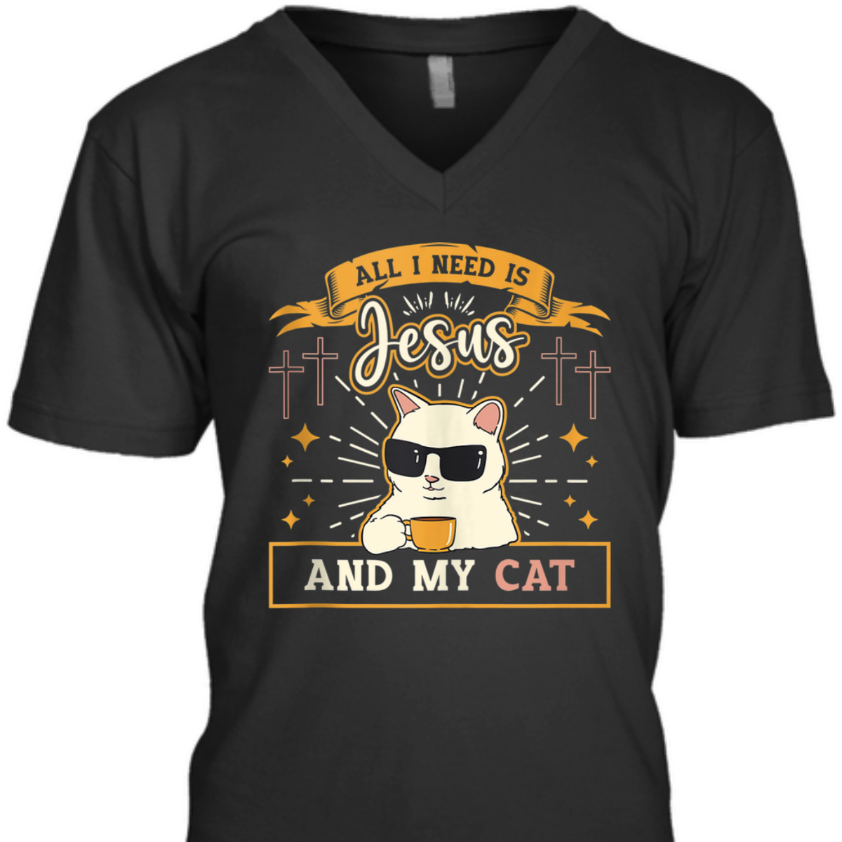 All I Need Is Jesus And My Cat Funny Christian T-Shirt For Cat Lovers All I Need Is Jesus And My Cat Funny Christian T-Shirt For Cat Lovers