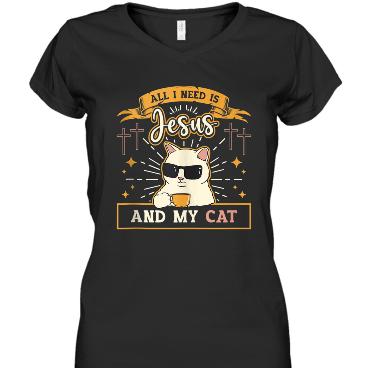 All I Need Is Jesus And My Cat Funny Christian T-Shirt For Cat Lovers All I Need Is Jesus And My Cat Funny Christian T-Shirt For Cat Lovers