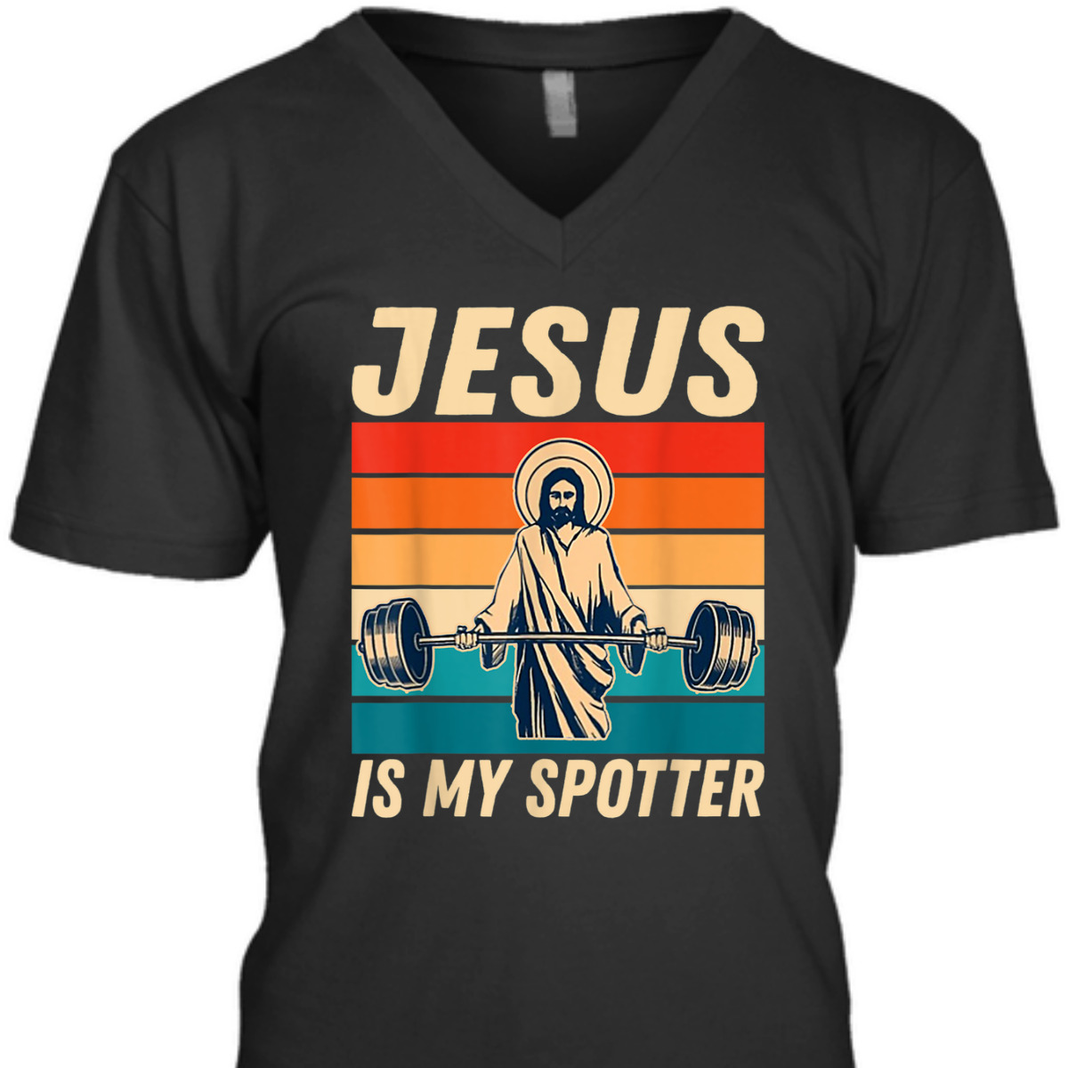 Funny Christian Gymer T-Shirt Jesus Is My Spotter Workout Gift For Christians Funny Christian Gymer T-Shirt Jesus Is My Spotter Workout Gift For Christians