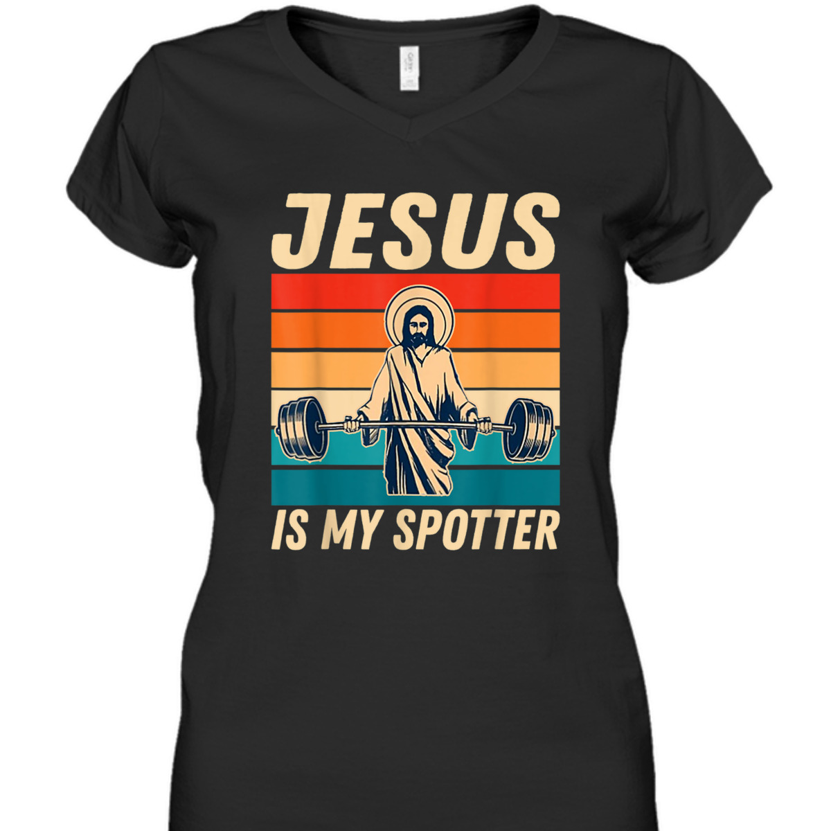 Funny Christian Gymer T-Shirt Jesus Is My Spotter Workout Gift For Christians Funny Christian Gymer T-Shirt Jesus Is My Spotter Workout Gift For Christians