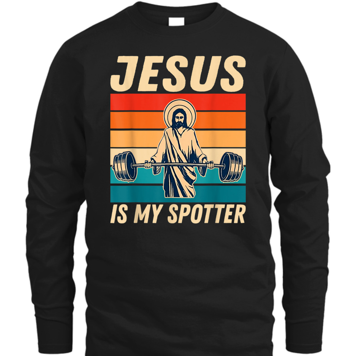 Funny Christian Gymer T-Shirt Jesus Is My Spotter Workout Gift For Christians Funny Christian Gymer T-Shirt Jesus Is My Spotter Workout Gift For Christians