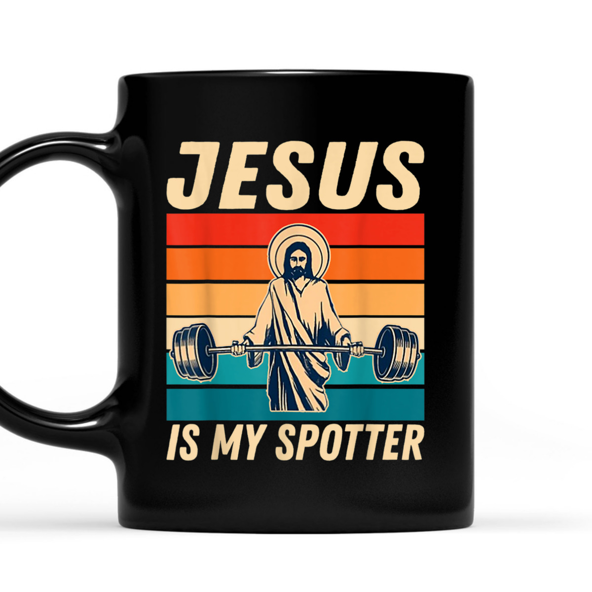 Funny Christian Gymer T-Shirt Jesus Is My Spotter Workout Gift For Christians Funny Christian Gymer T-Shirt Jesus Is My Spotter Workout Gift For Christians