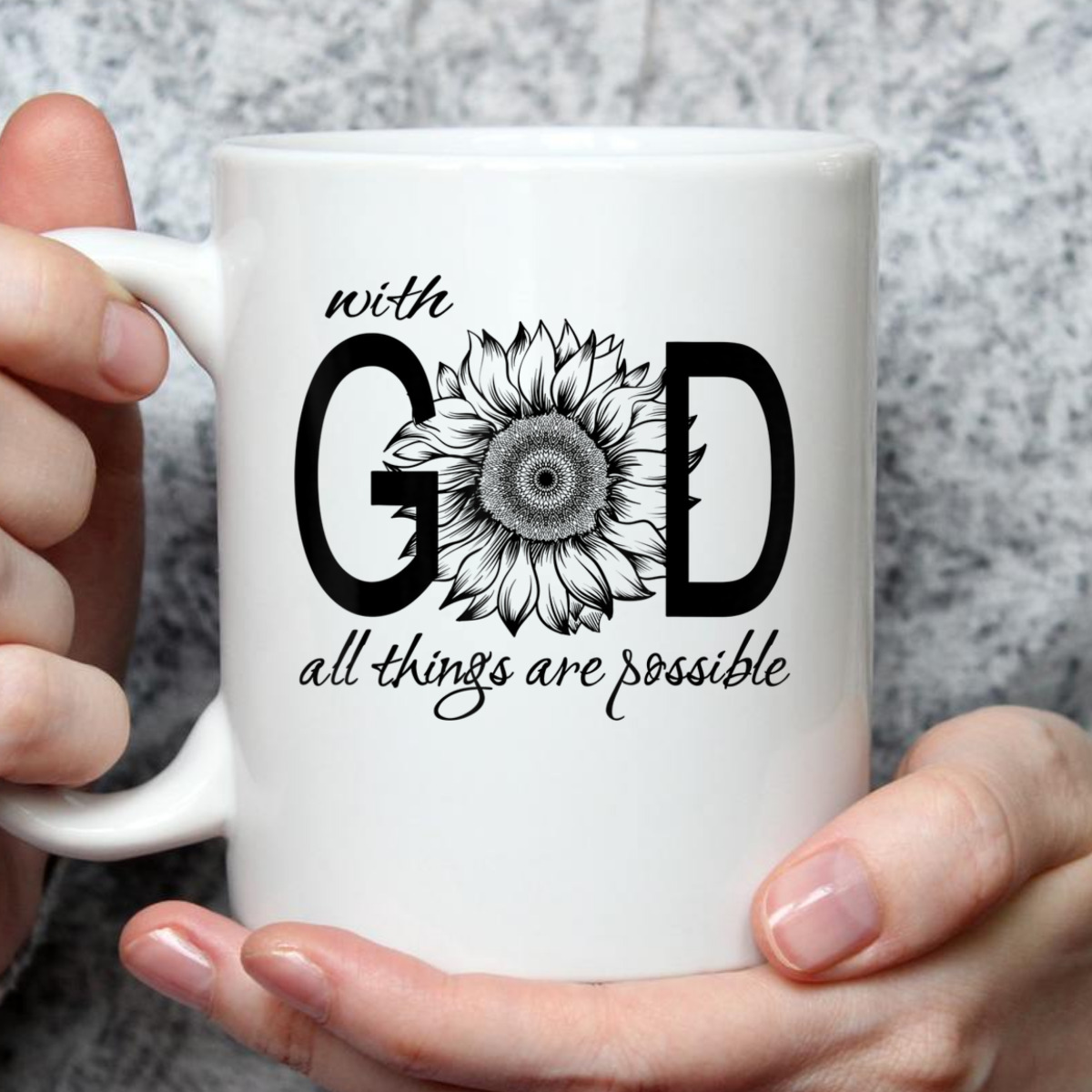 With God All Things Are Possible T-Shirt Cute Pretty Sunflower Christian Gift With God All Things Are Possible T-Shirt Cute Pretty Sunflower Christian Gift