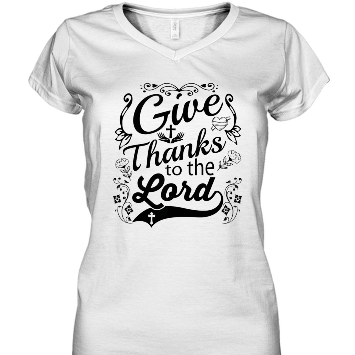 Give Thanks To The Lord T-Shirt Christian Faith Gift
