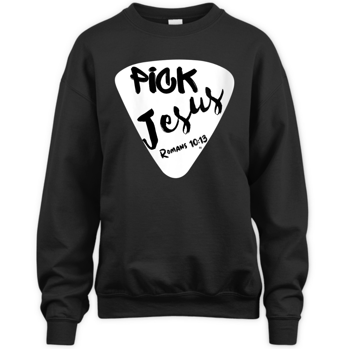 Pick Jesus Romans 10:13 Bible Verse T-Shirt For Musicians Pick Jesus Romans 10:13 Bible Verse T-Shirt For Musicians