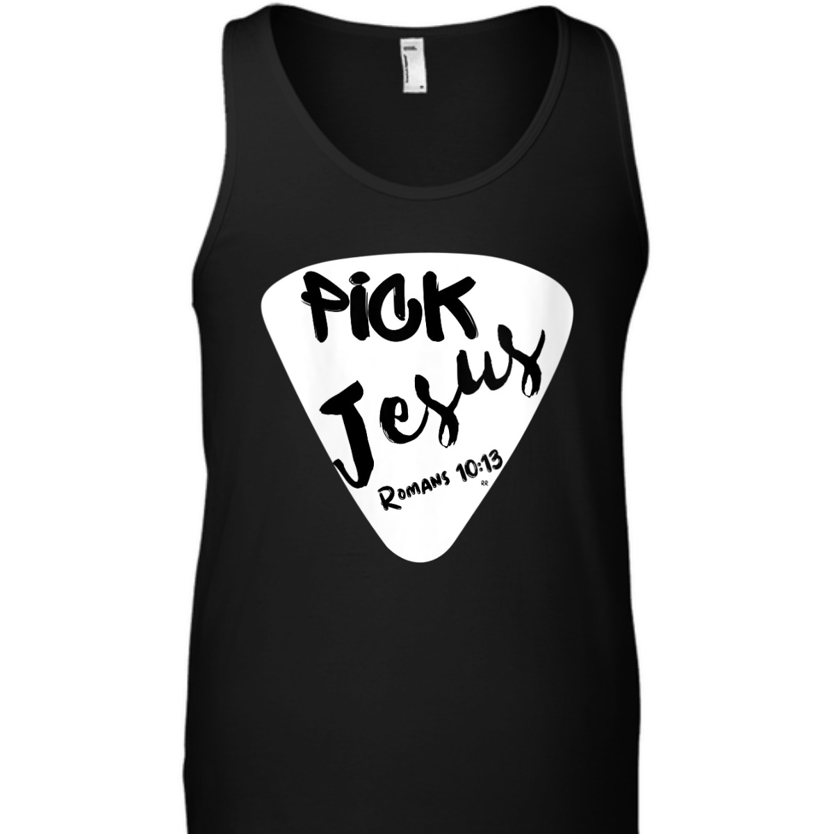 Pick Jesus Romans 10:13 Bible Verse T-Shirt For Musicians Pick Jesus Romans 10:13 Bible Verse T-Shirt For Musicians