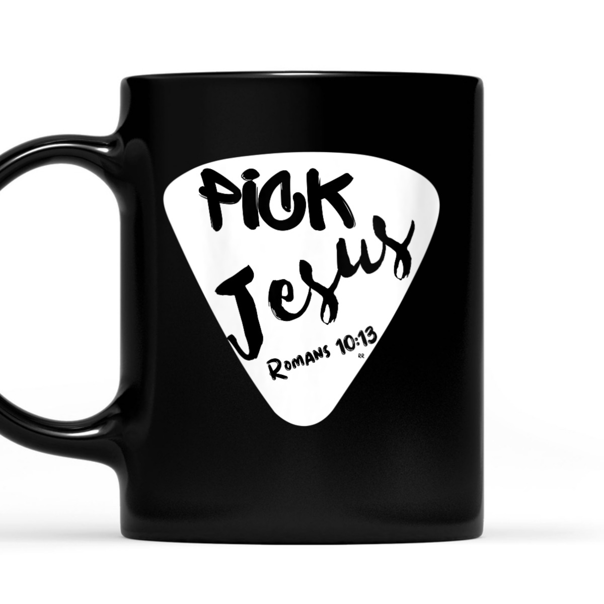 Pick Jesus Romans 10:13 Bible Verse T-Shirt For Musicians Pick Jesus Romans 10:13 Bible Verse T-Shirt For Musicians