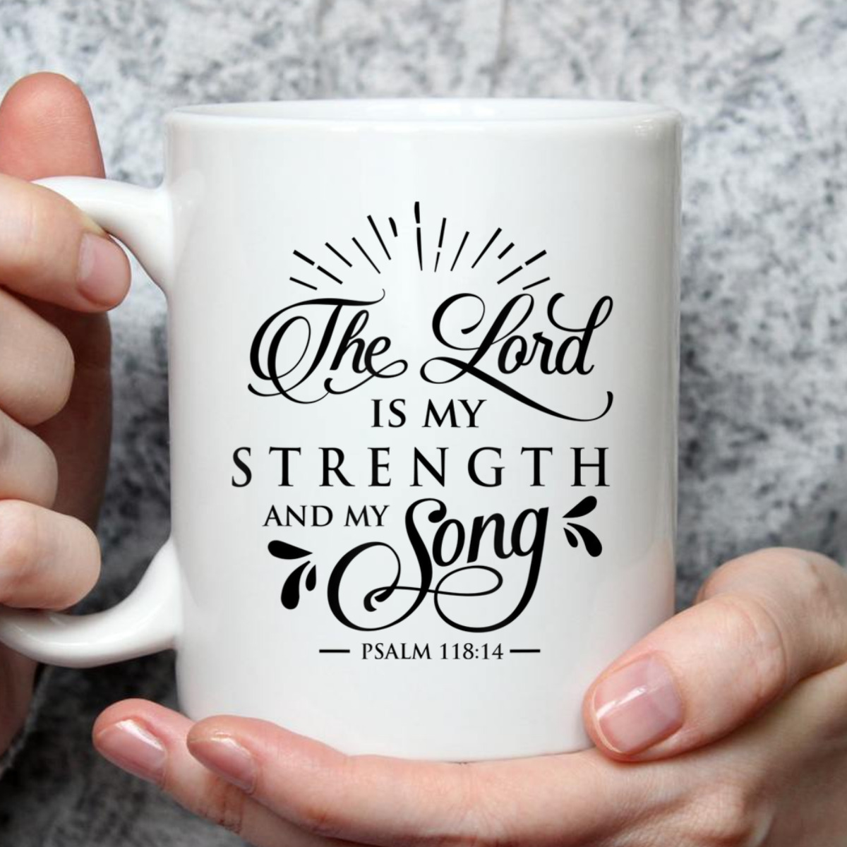 The Lord My Strength And Song Bible Verse T-Shirt Psalm 118:14 The Lord My Strength And Song Bible Verse T-Shirt Psalm 118:14