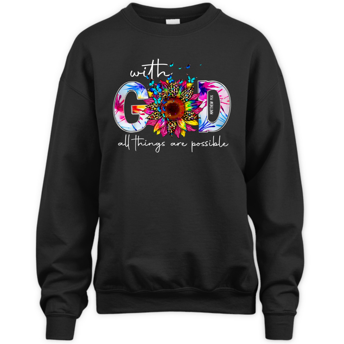 With God All Things Are Possible Bible Verse Religious T-Shirt