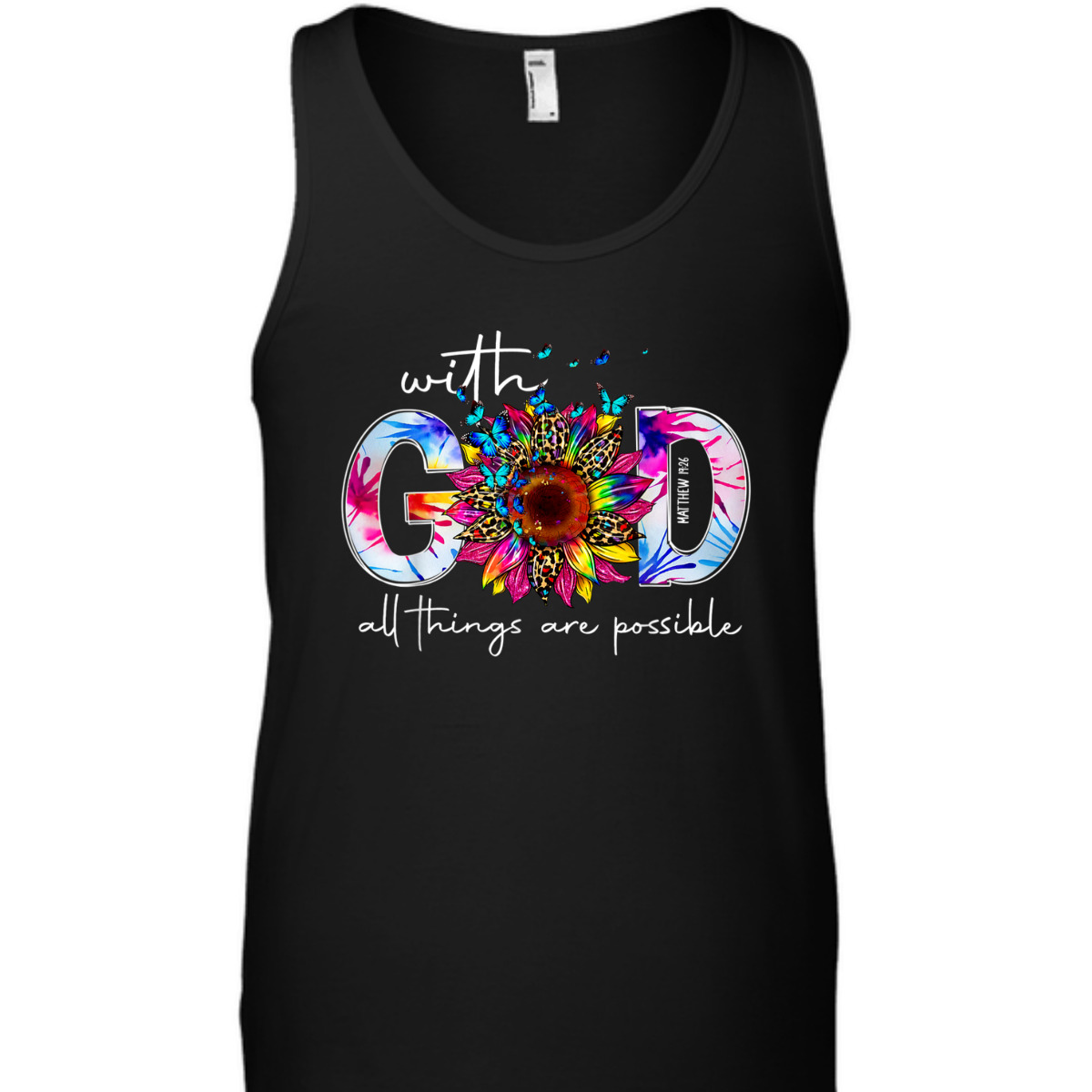 With God All Things Are Possible Bible Verse Religious T-Shirt