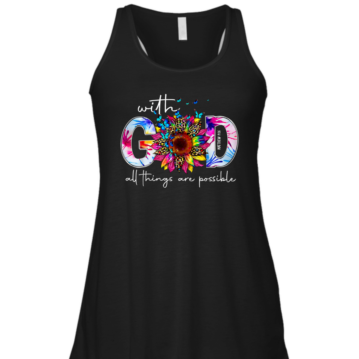 With God All Things Are Possible Bible Verse Religious T-Shirt With God All Things Are Possible Bible Verse Religious T-Shirt