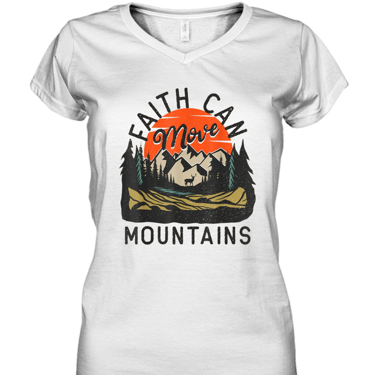 Faith Can Move Mountains Matthew 1720 Christian Bible Verse T-Shirt Faith Can Move Mountains Matthew 1720 Christian Bible Verse T-Shirt