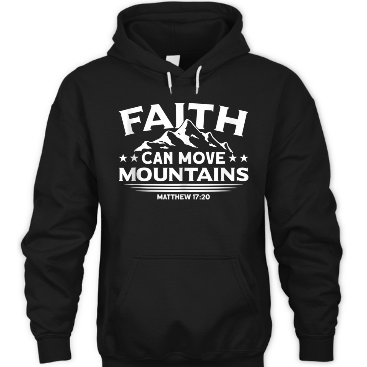 Bible Verse T-Shirt Faith Can Move Mountains Matthew 17:20 Bible Verse T-Shirt Faith Can Move Mountains Matthew 17:20