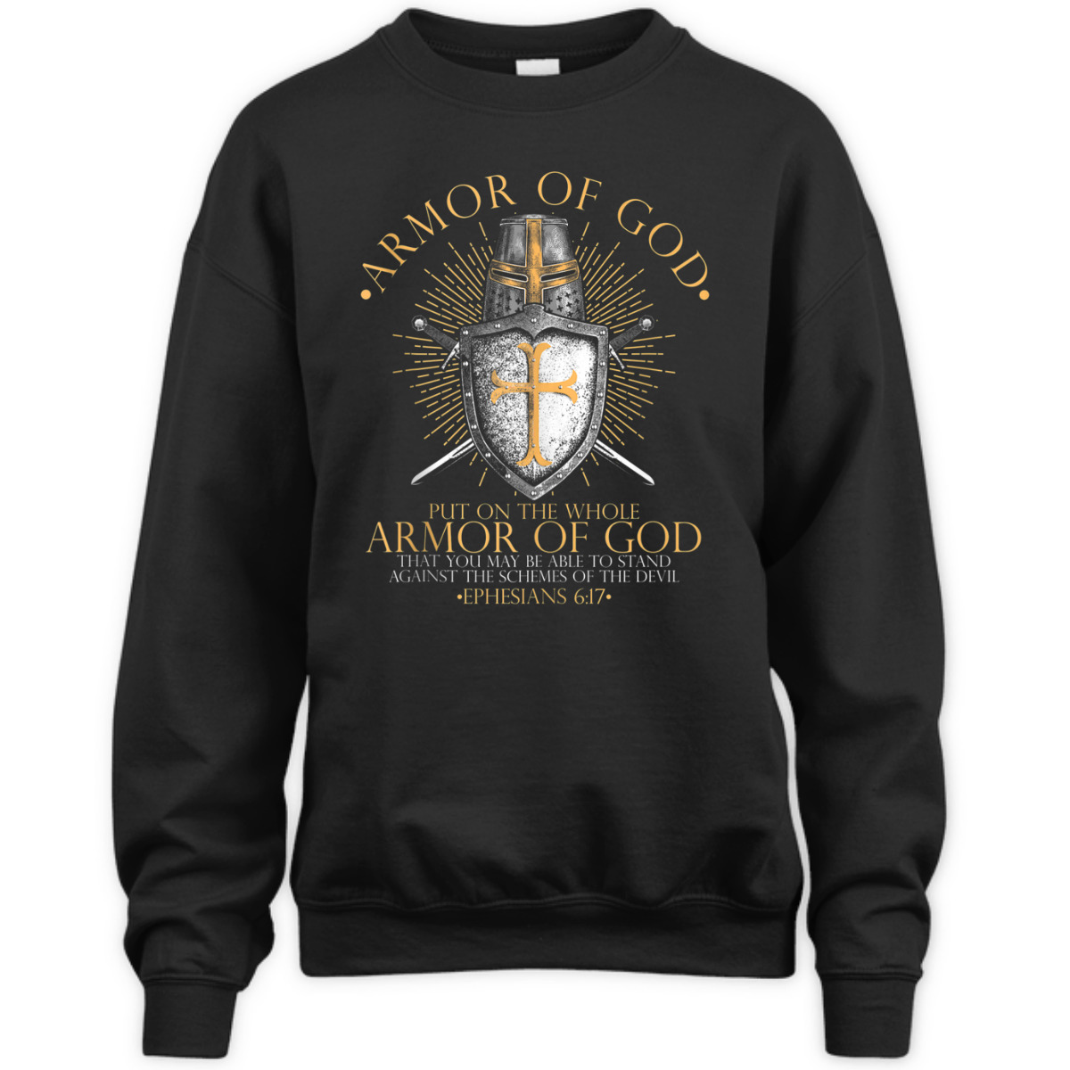 Put On The Full Armor Of God T-Shirt Faith Believers Bible Verse Religious Gift