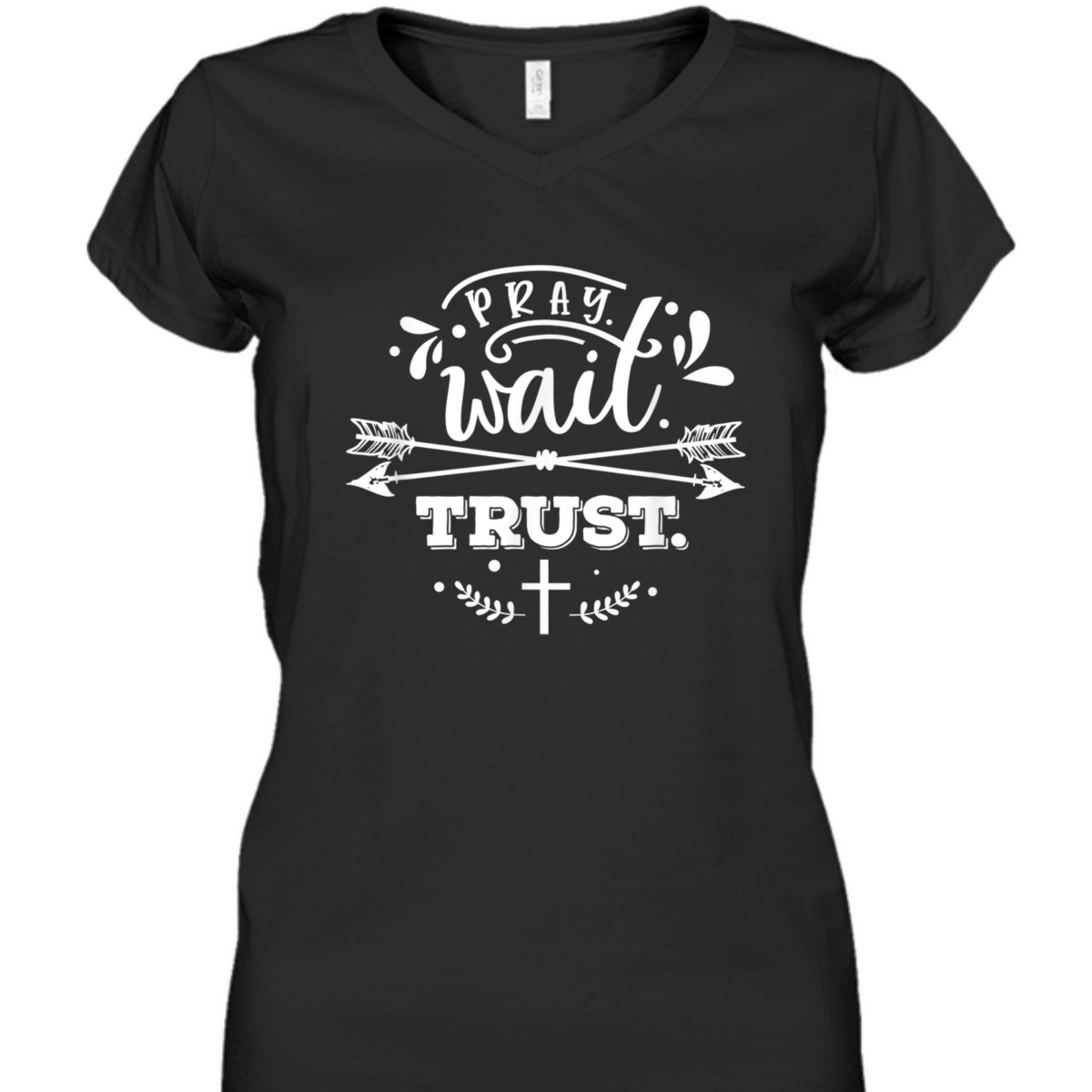 Pray Wait Trust Christianity Bible Verse Religious T-Shirt Pray Wait Trust Christianity Bible Verse Religious T-Shirt