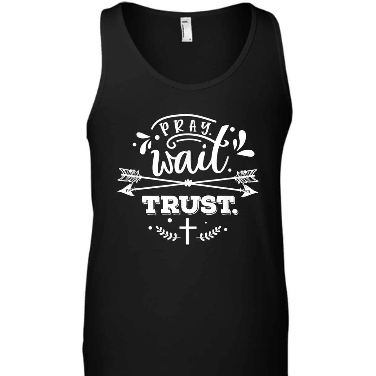 Pray Wait Trust Christianity Bible Verse Religious T-Shirt