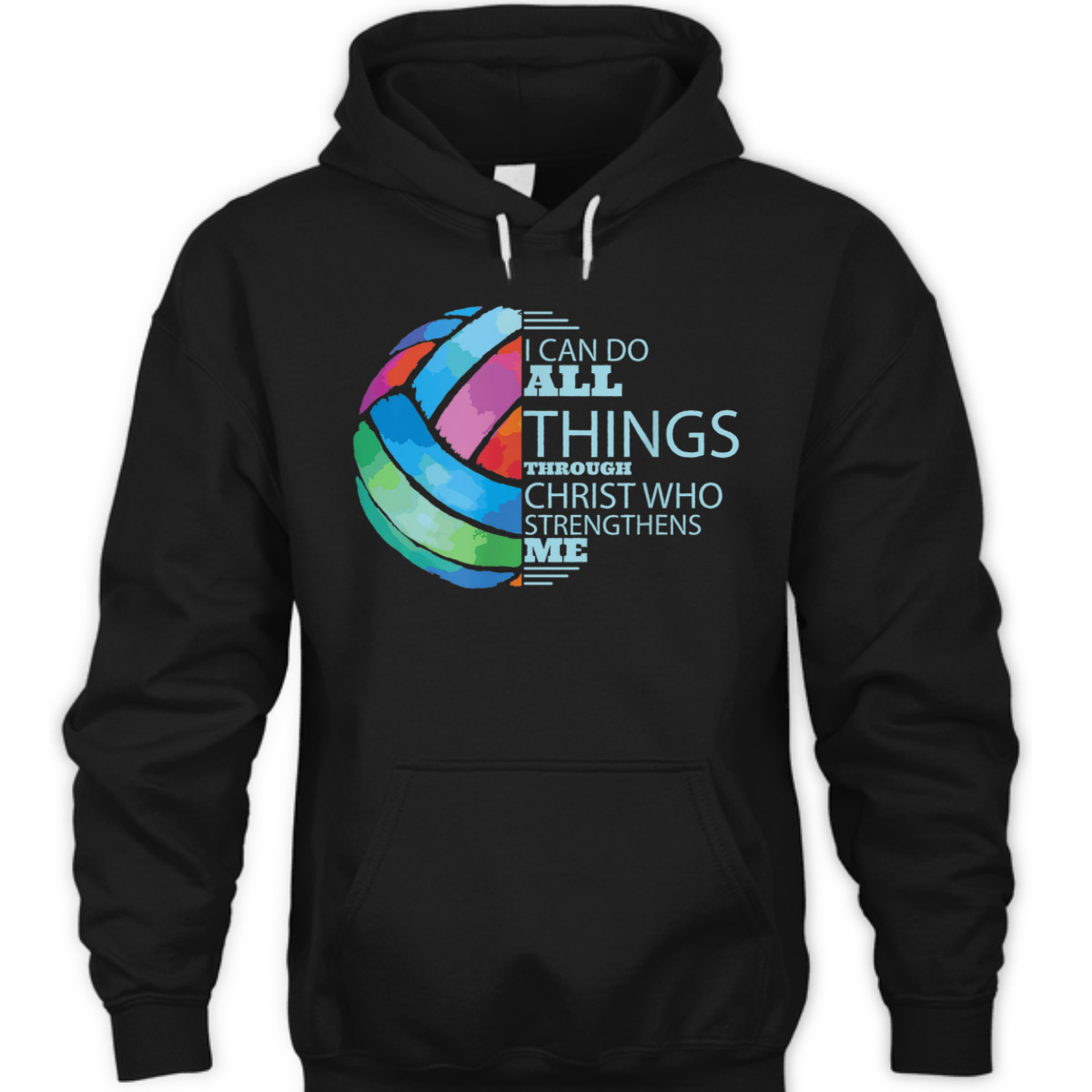 Volleyball Player Bible Verse T-Shirt I Can Do All Things Through Christ