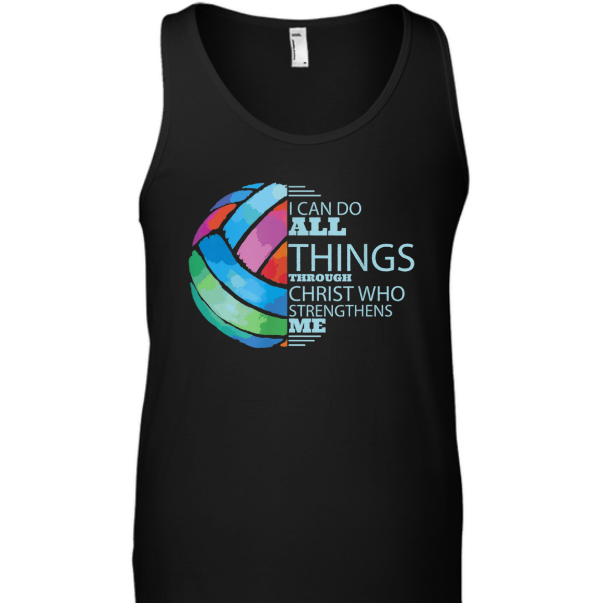 Volleyball Player Bible Verse T-Shirt I Can Do All Things Through Christ