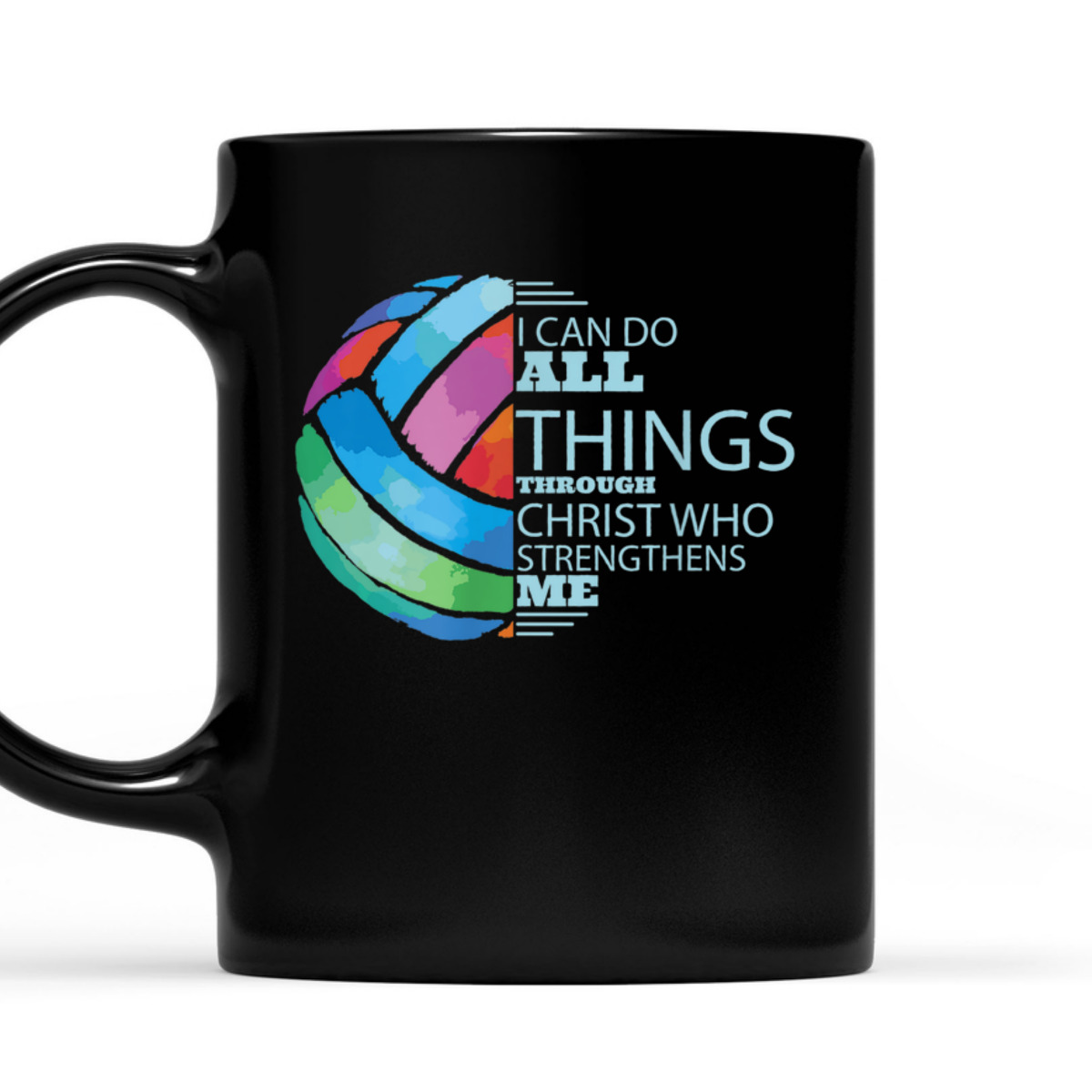 Volleyball Player Bible Verse T-Shirt I Can Do All Things Through Christ