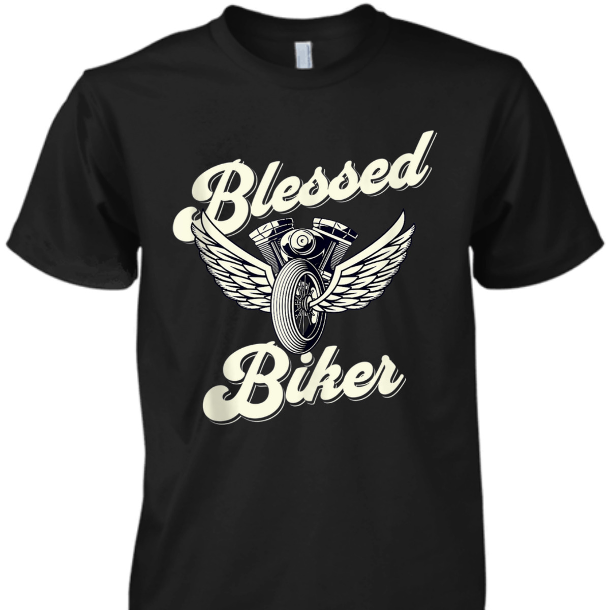 Blessed T-Shirt Christian Biker Motorcycle Religious Gift
