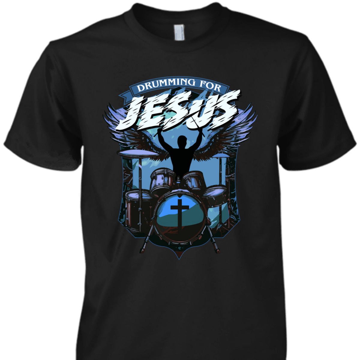Christian Drummer Drumming For Jesus T-Shirt Worship Drummer