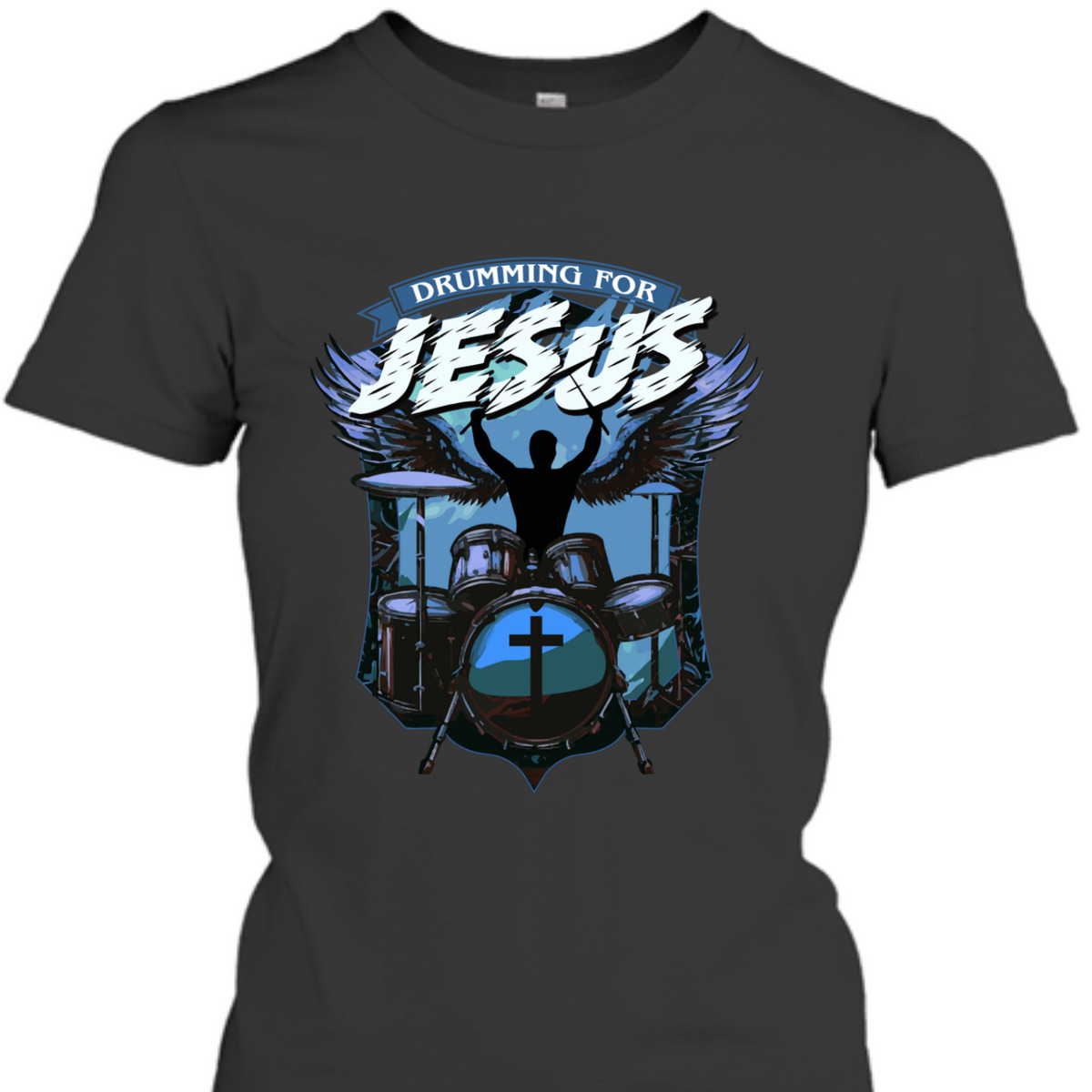 Christian Drummer Drumming For Jesus T-Shirt Worship Drummer Christian Drummer Drumming For Jesus T-Shirt Worship Drummer