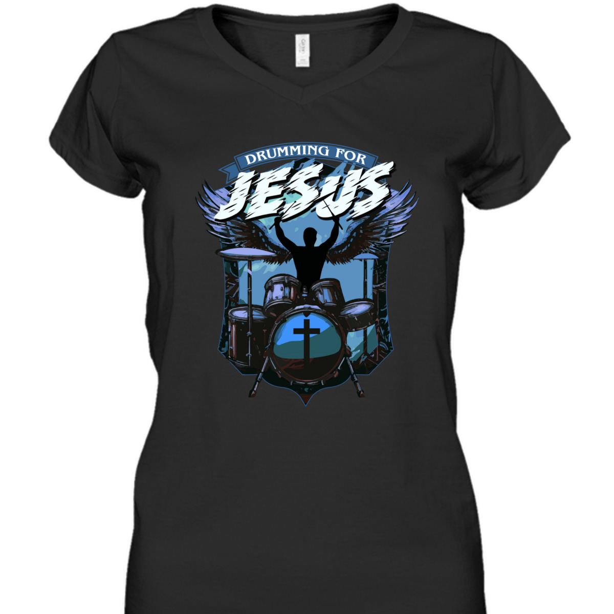 Christian Drummer Drumming For Jesus T-Shirt Worship Drummer