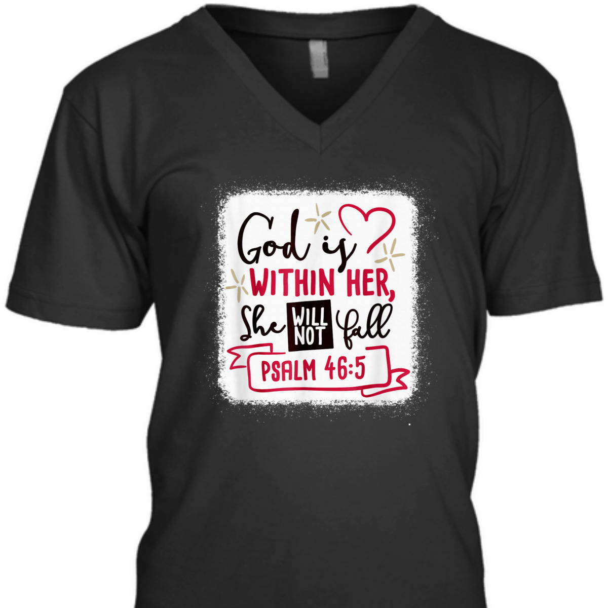 God Is Within Her She Will Not Fall Psalm 46:5 T-Shirt Bible Verse Gift God Is Within Her She Will Not Fall Psalm 46:5 T-Shirt Bible Verse Gift