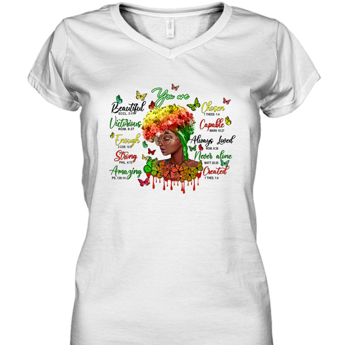 Bible Verse You Are T-Shirt Christian Gift Beautiful Black History Month Bible Verse You Are T-Shirt Christian Gift Beautiful Black History Month