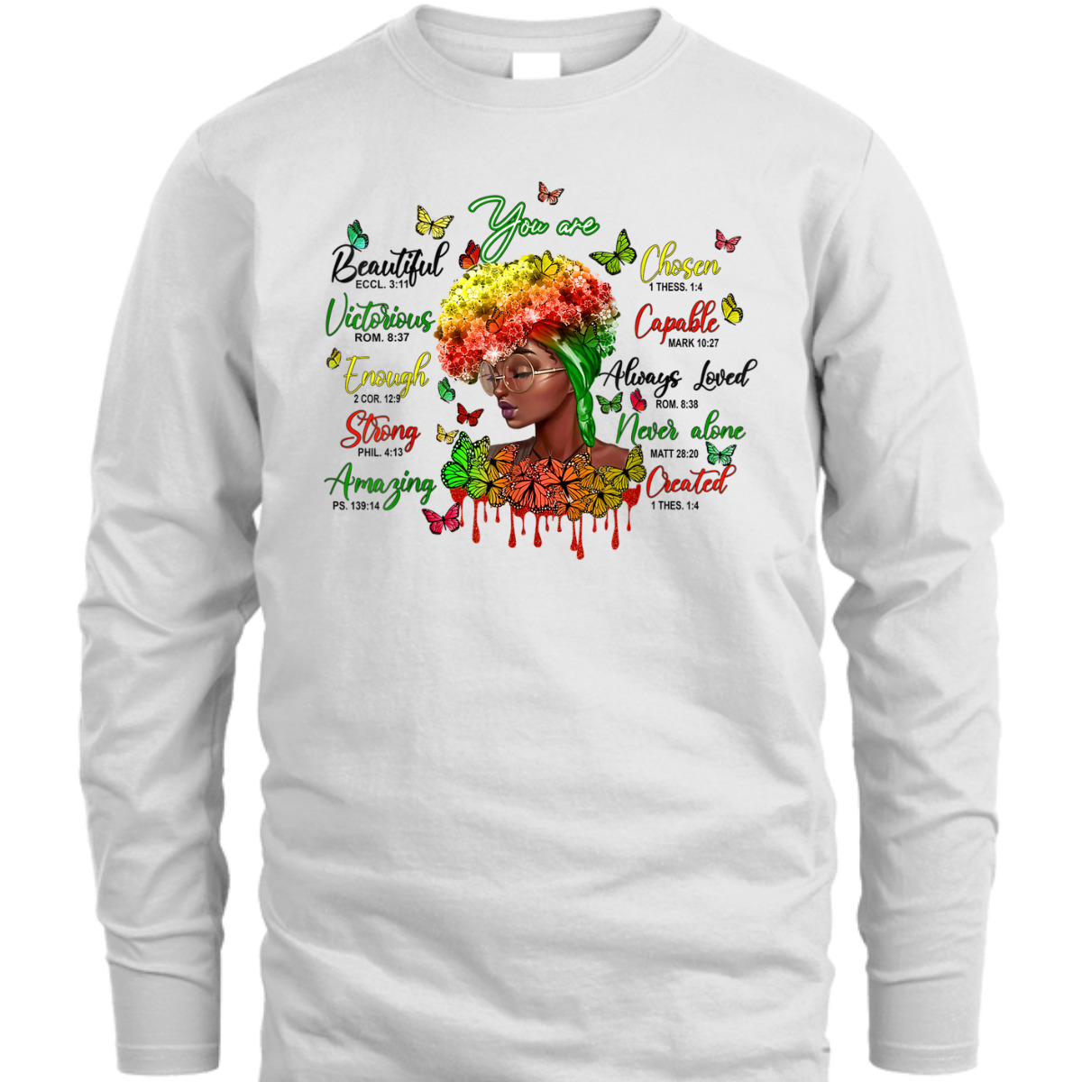 Bible Verse You Are T-Shirt Christian Gift Beautiful Black History Month