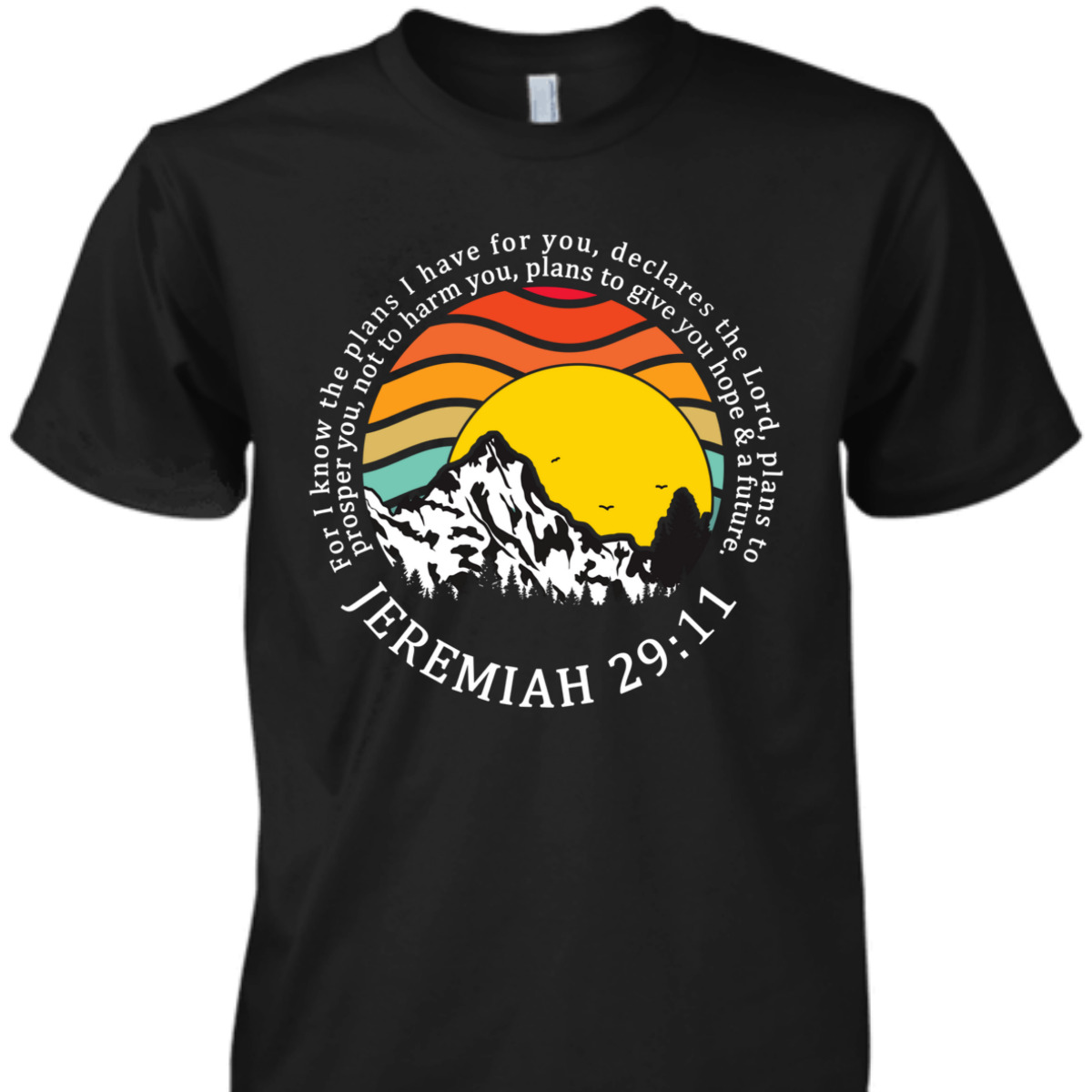 For I Know The Plans I Have For You T-Shirt Jeremiah 29:11 Bible Verse Gift